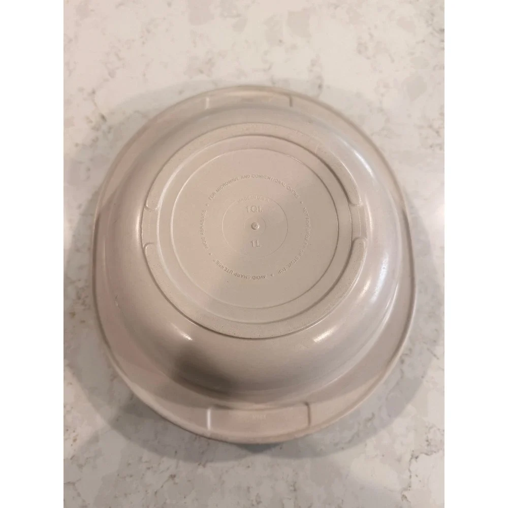 Vintage Tupperware Ultra 21 Casserole Dish Set 1 Qt 1L Almond Beige 1722-1 Lid